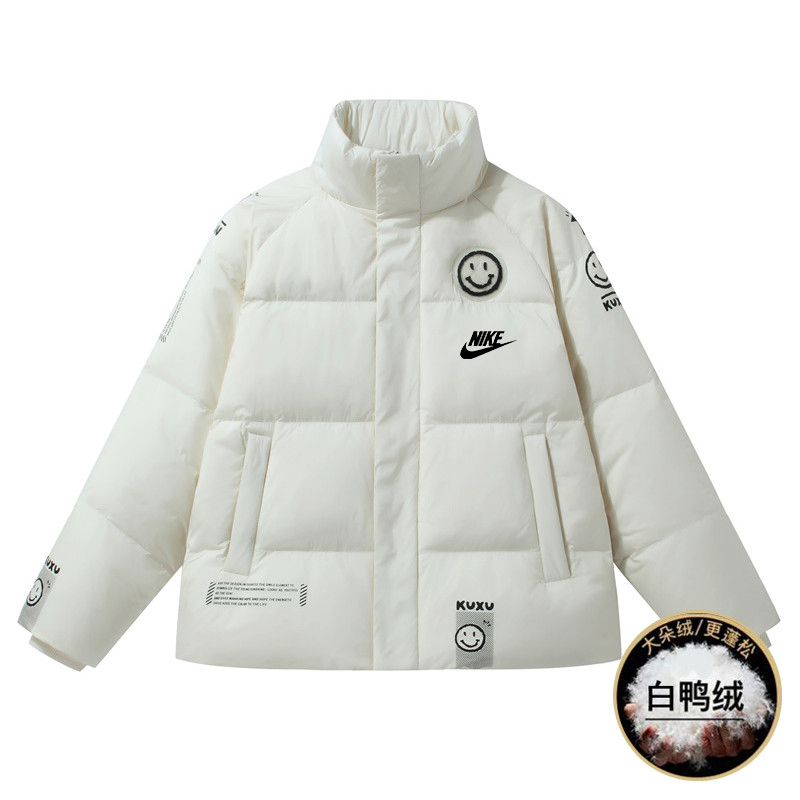  N*I*K*E Down Jacket with Smiley Face  